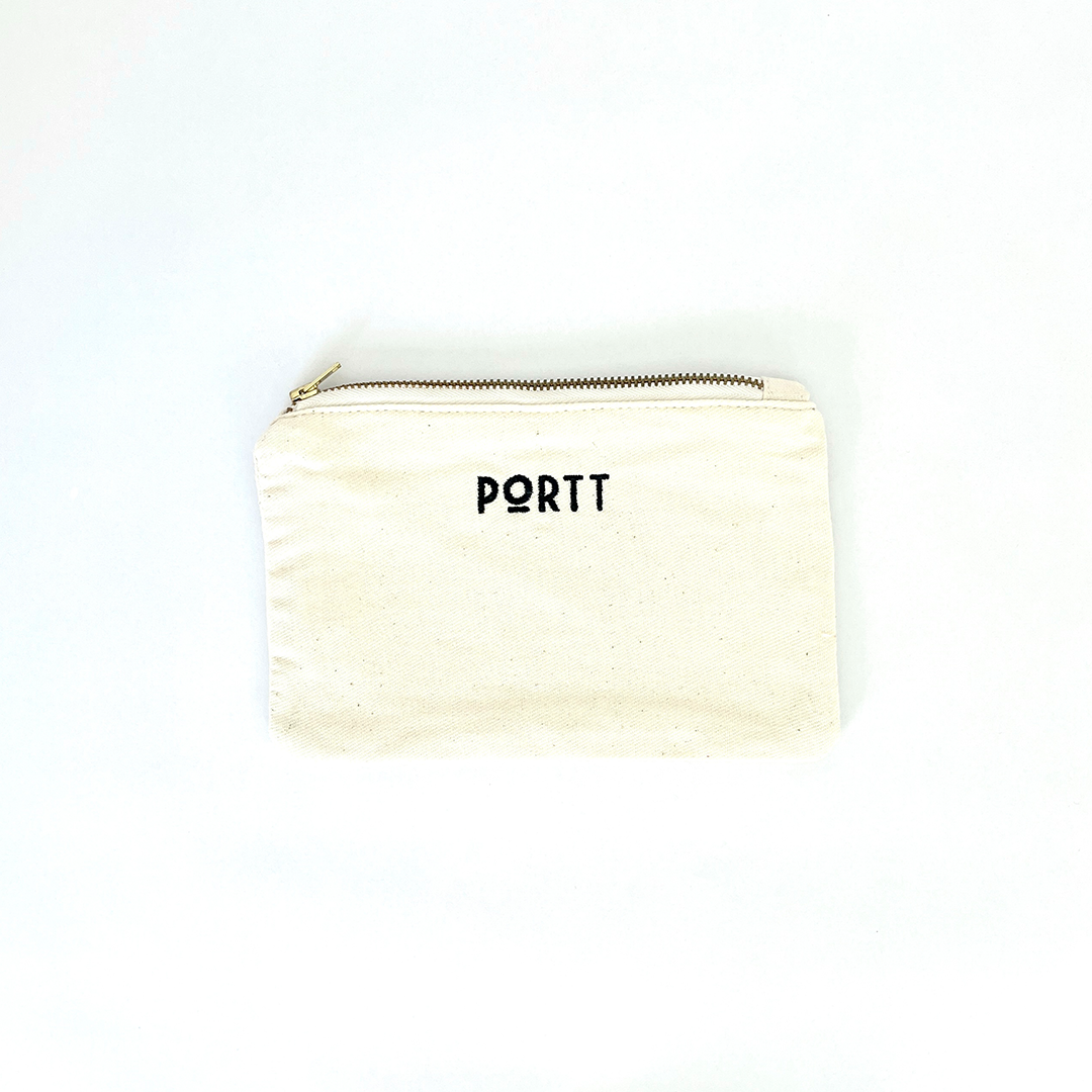 Embroidered Heart Small Pouch
