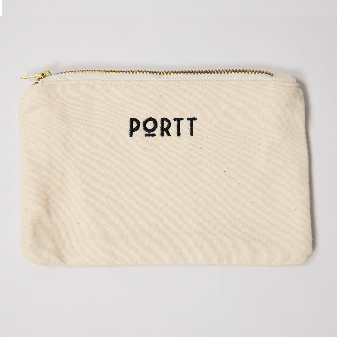 Embroidered Heart Small Pouch