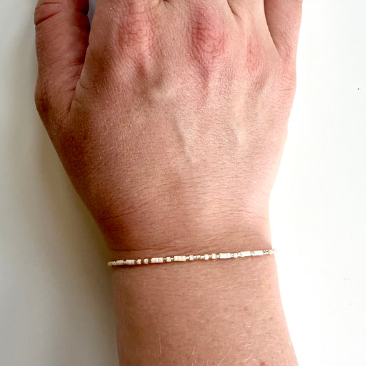 Morse Code Seed Bead String Bracelets