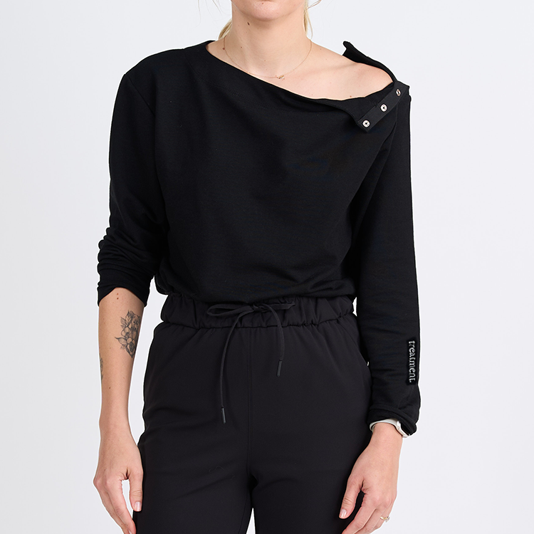 The Breasties Black Long Sleeved Port Access Shirt