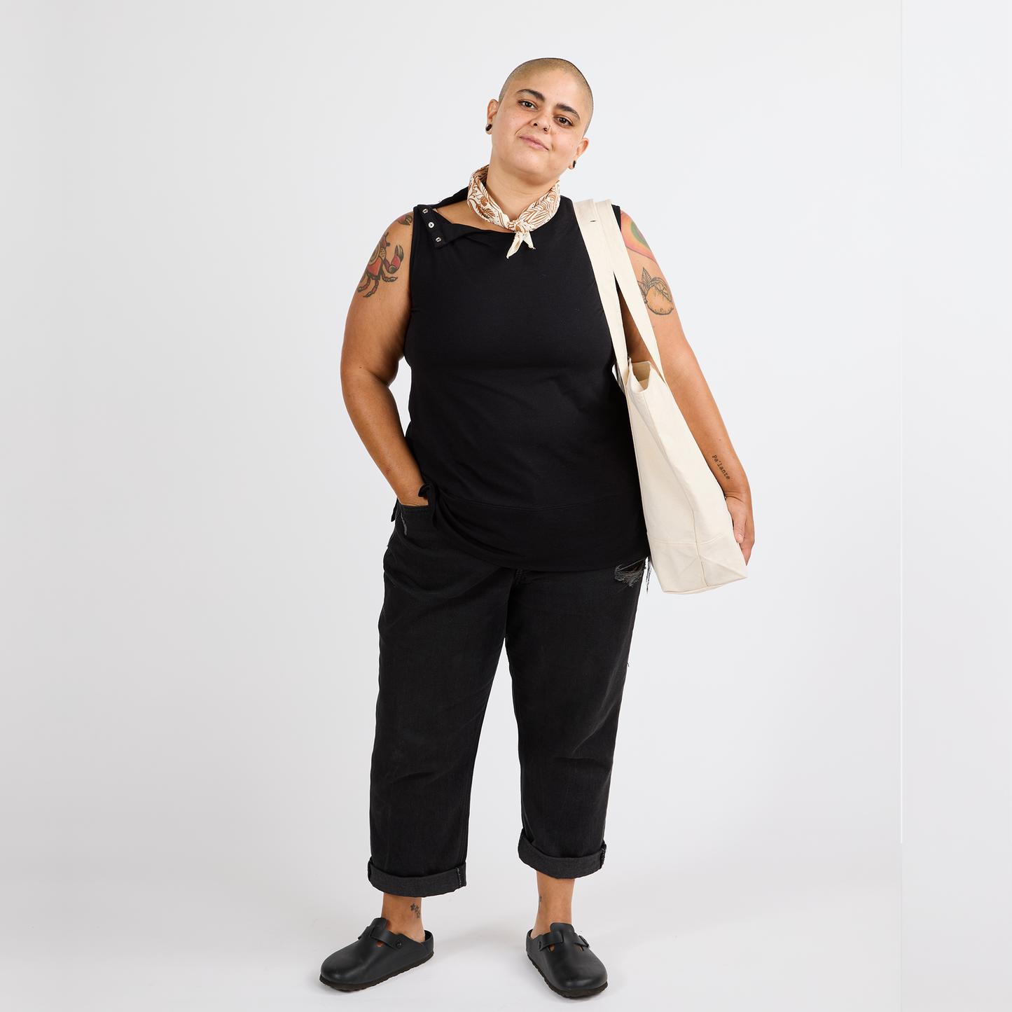 The Bloom Club Black Port Access Tank Top