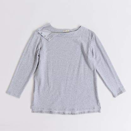 Women’s Gray Chemotherapy Long-Sleeved Shirt