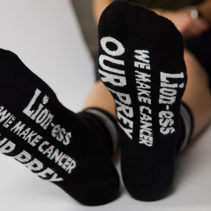 Black and White Lion-ess Cotton Socks