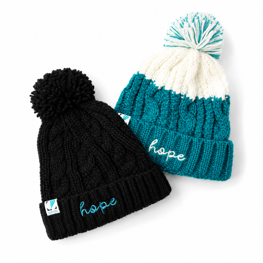 "Hope" Beanie + Mucinous Ovarian Cancer Coalition